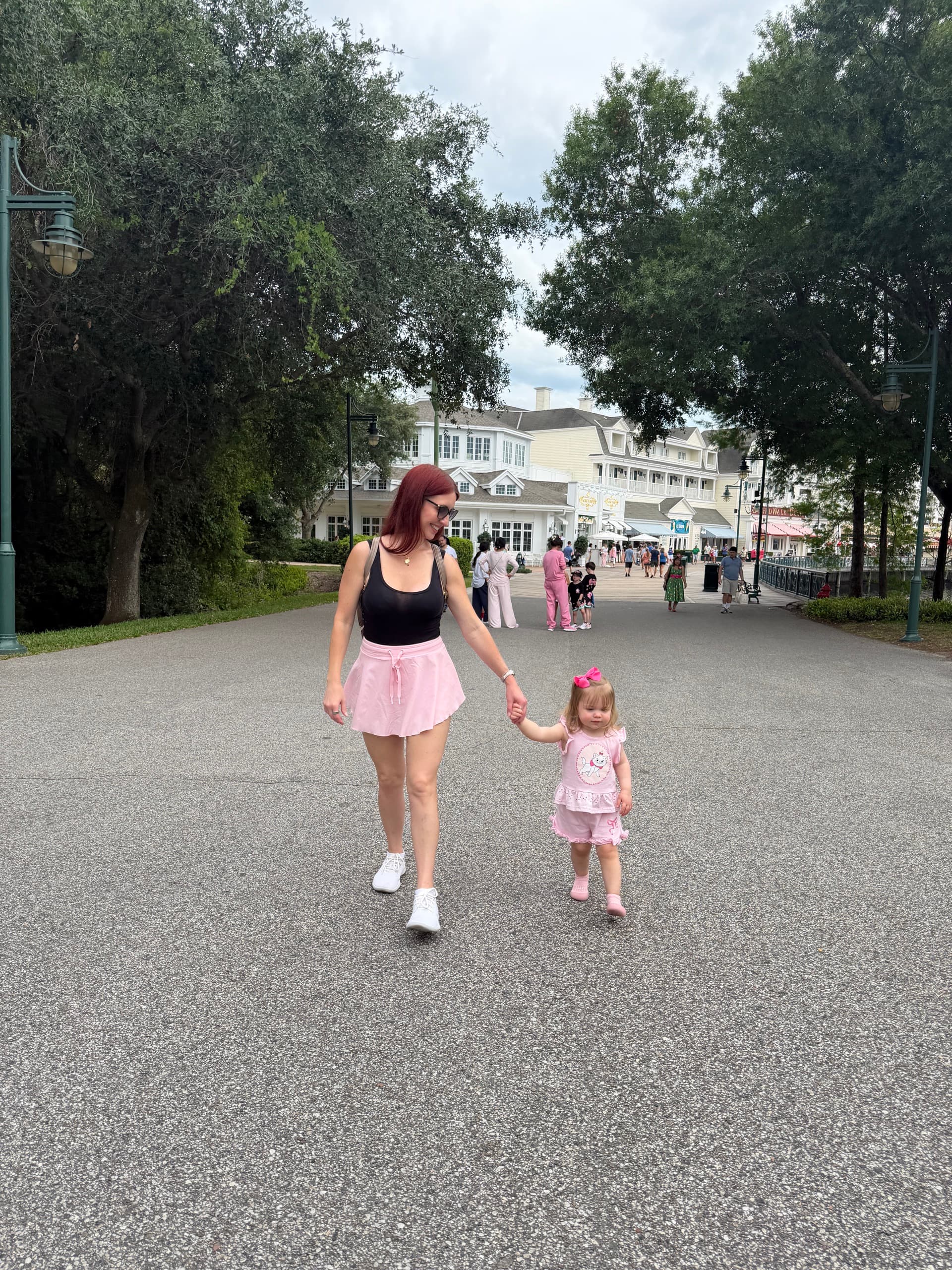 The Disney boardwalk after the reservation was caught.